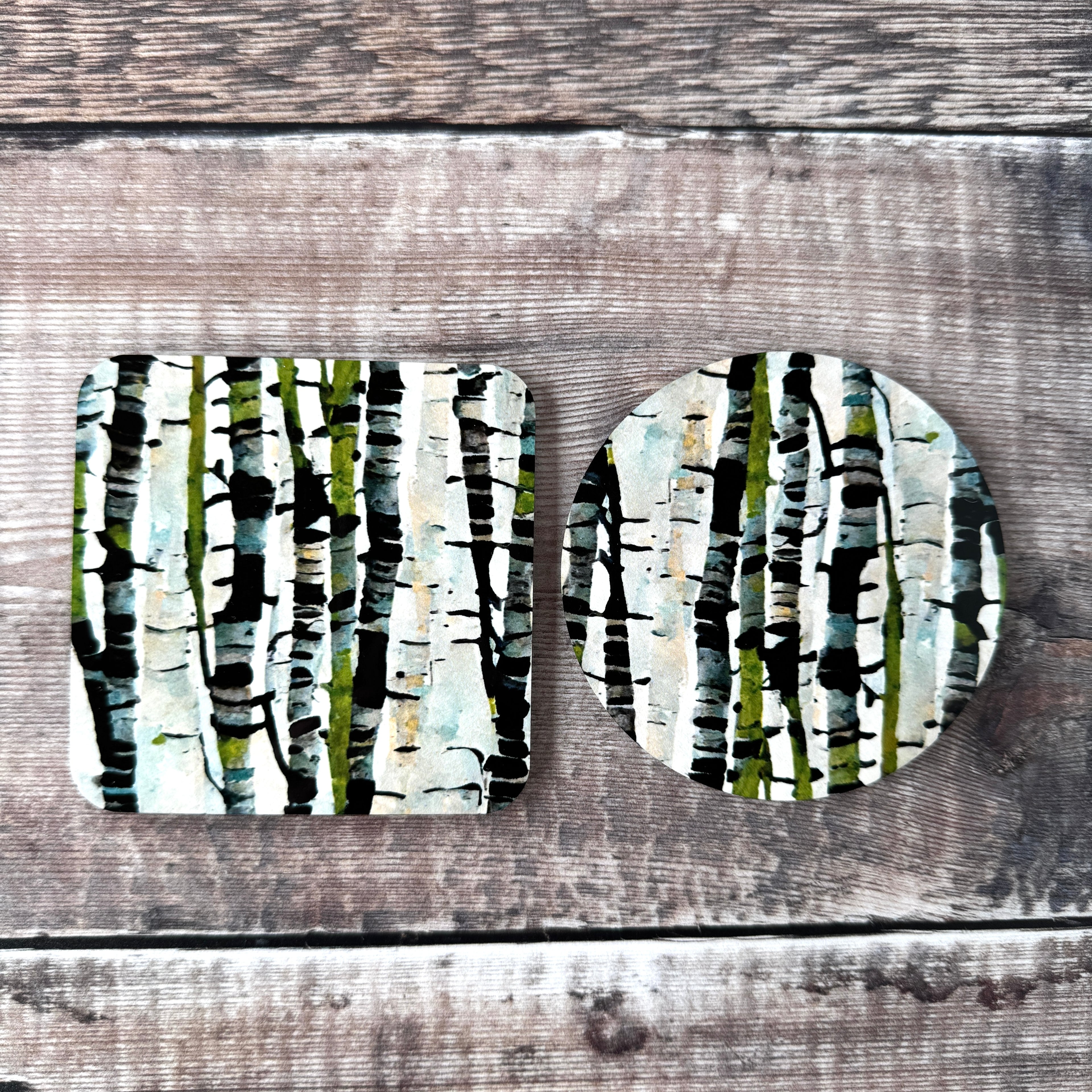Glossy Cork Backed Coasters
