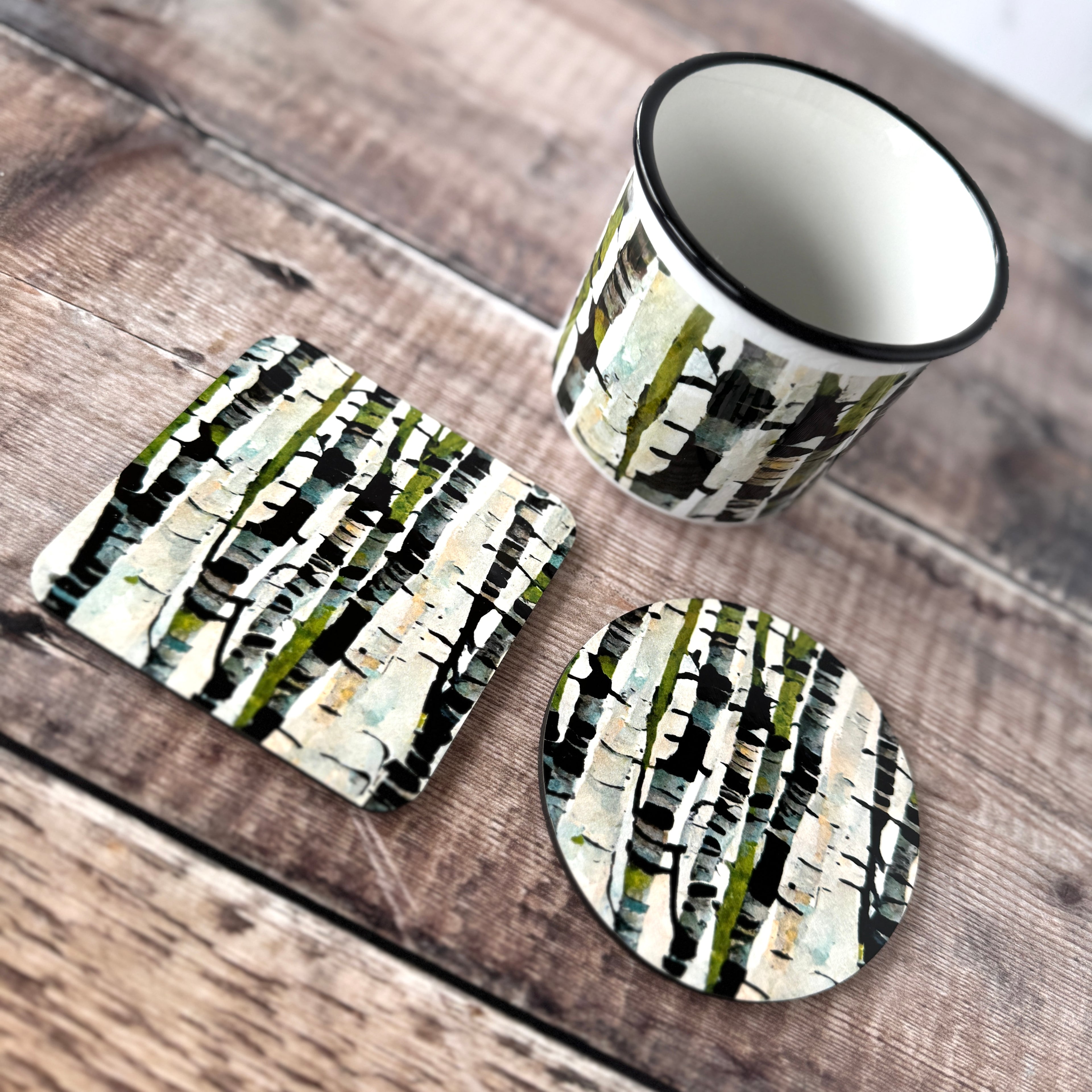 Glossy Cork Backed Coasters