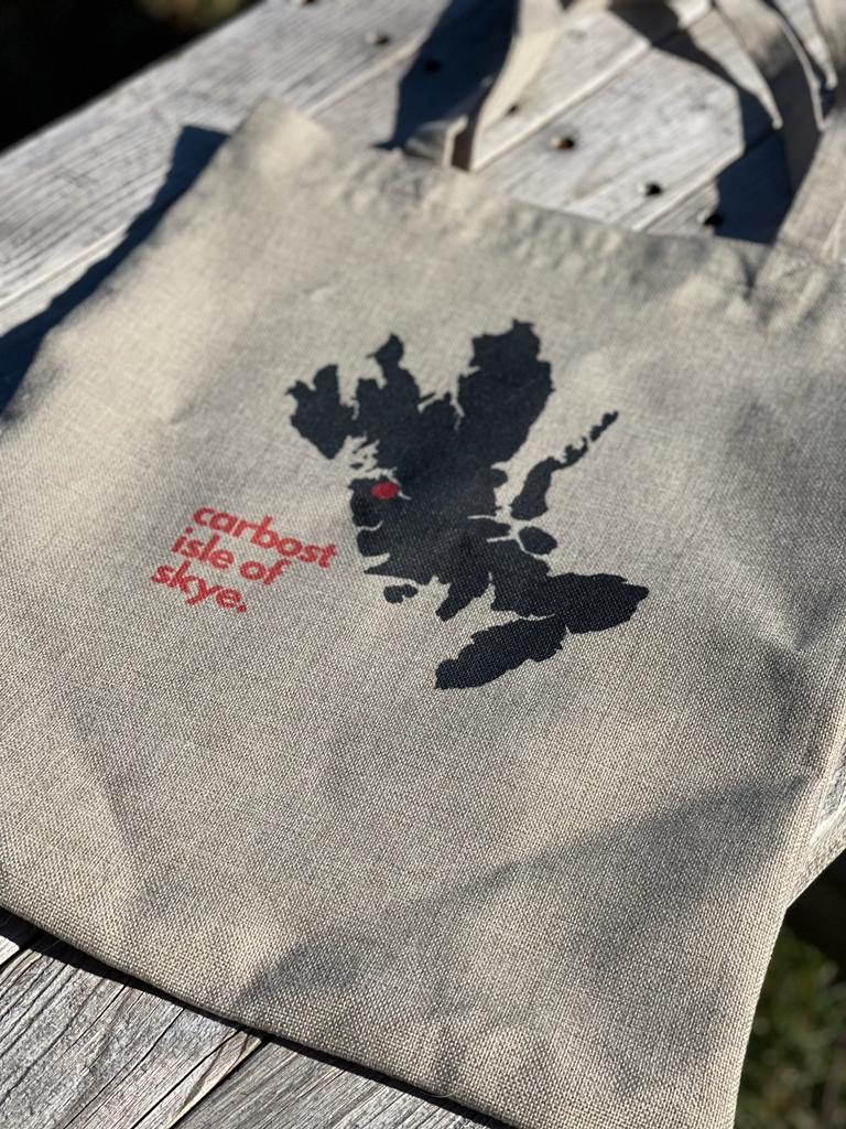 Faux Burlap Shopping Bag