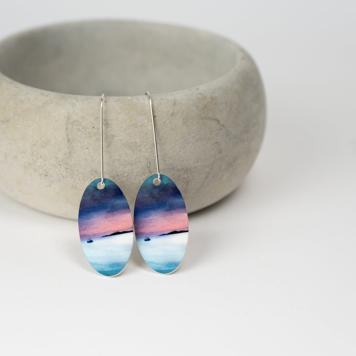 Aluminium and Sterling Silver Earrings