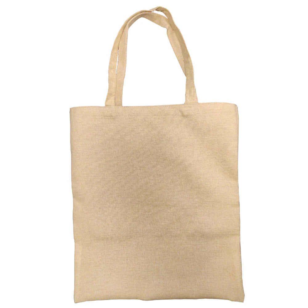 Faux Burlap Shopping Bag