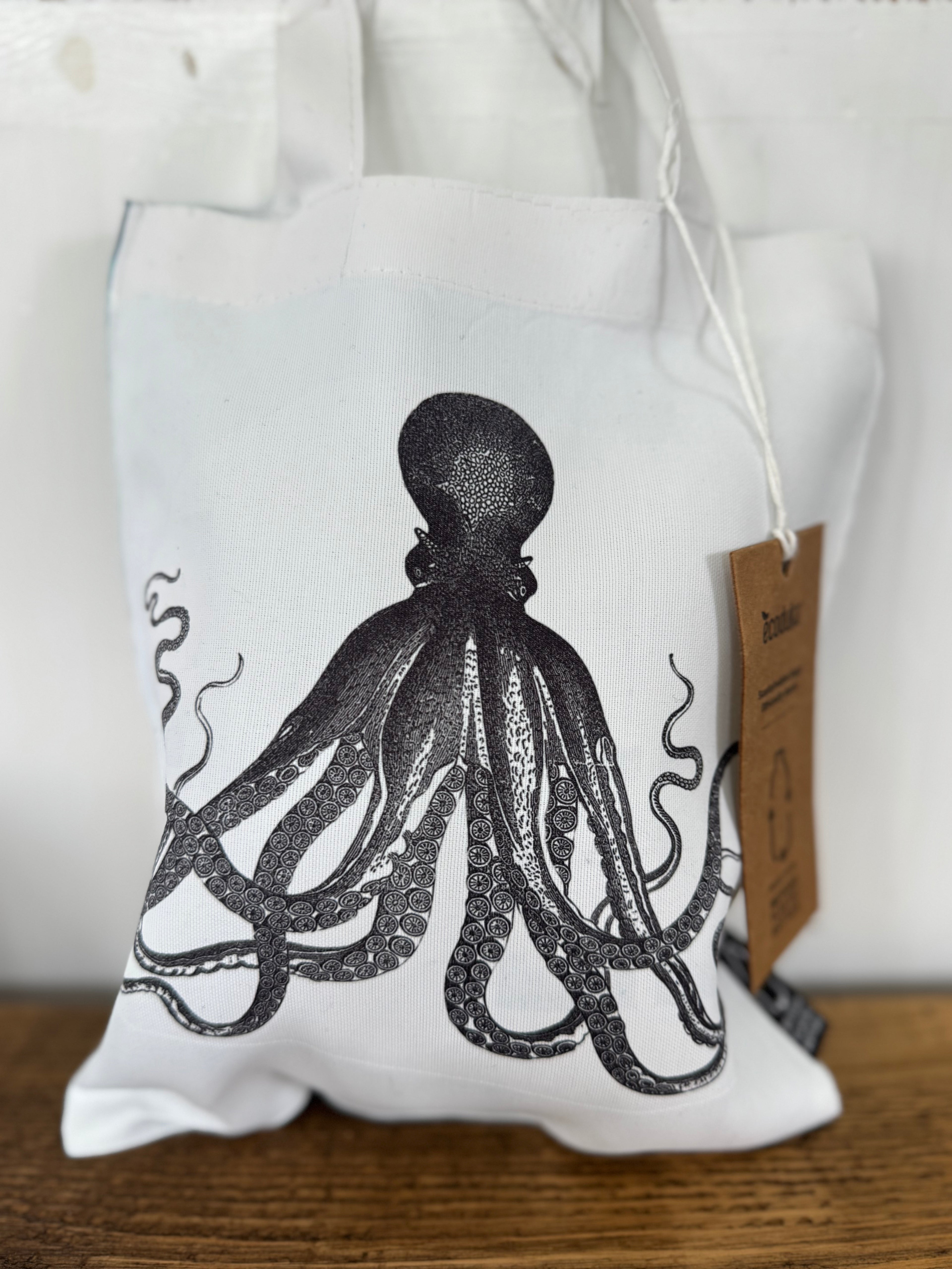 Mini Recycled White Tote Bag